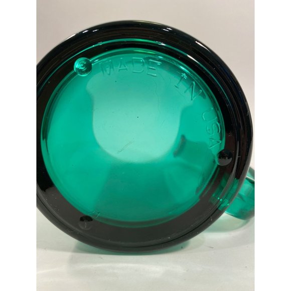 Alaskan Silver Inlaid Moose Emerald Green glass/Coffee Mug /USA/Rare - Picture 2 of 4